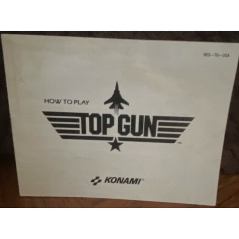 Nintendo NES Top Gun Original Instruction Manual Booklet, Konami, English